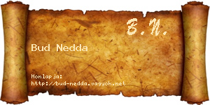 Bud Nedda névjegykártya